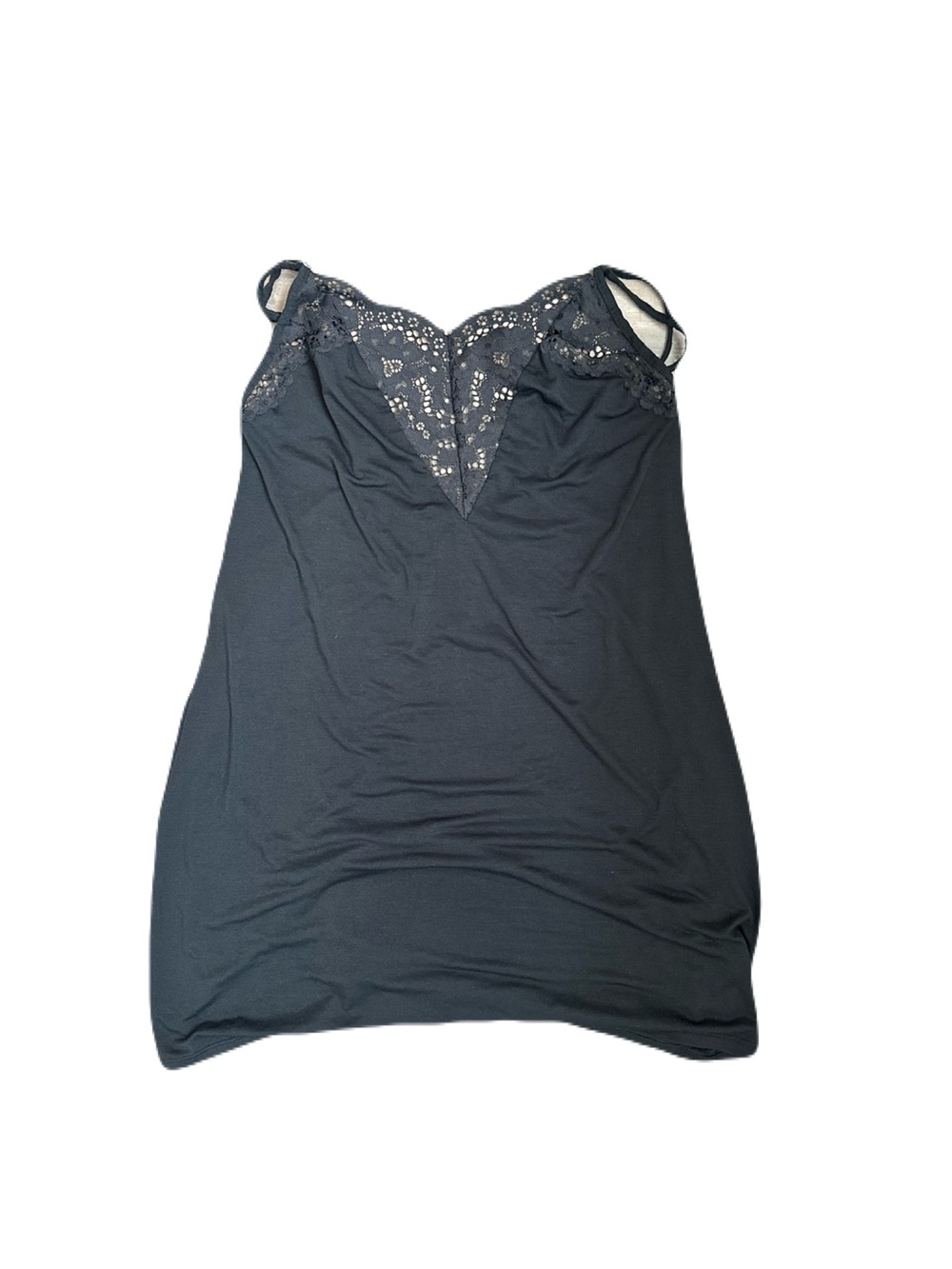 Black Lace Trim Victorias Secret Lingerie Nighty - S